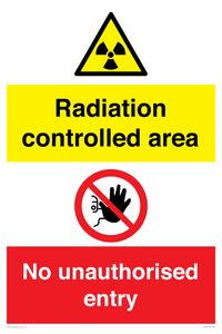 Radiation controlled areaNo unauthorised entry